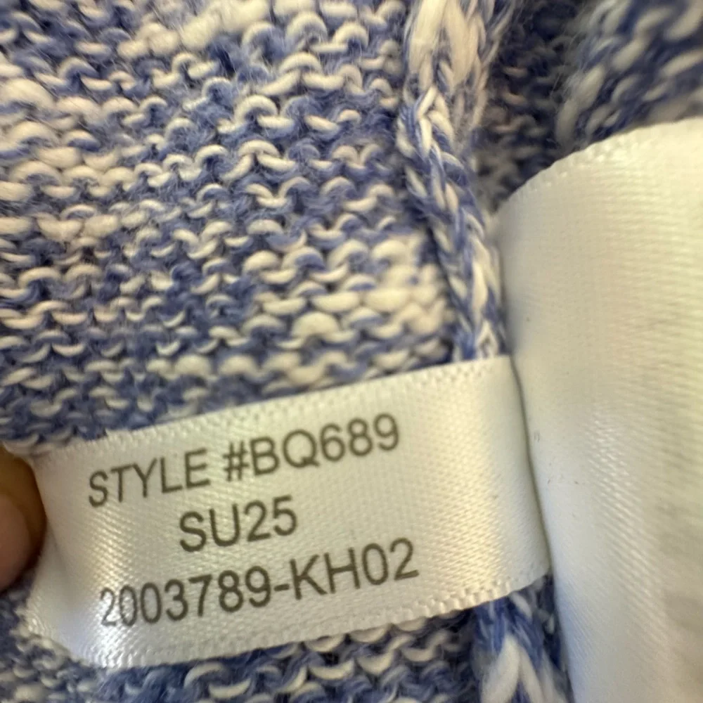 J.Crew Crewneck Beach Sweater Blue Marled Size M - Picture 5 of 6